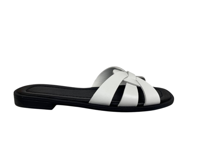 Шлепки женские кожаные FOOT STEP 212 05 белые