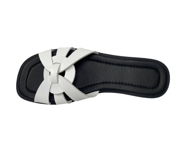 Шлепки женские кожаные FOOT STEP 212 05 белые