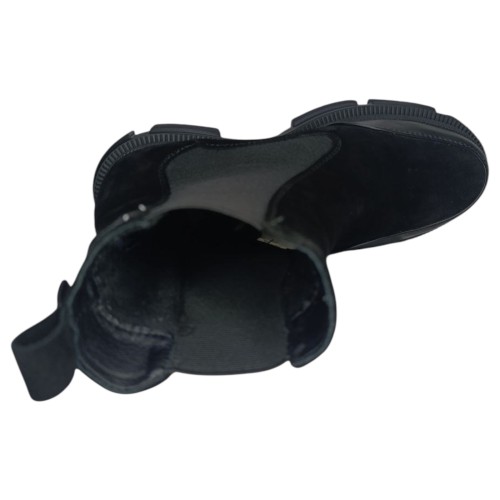 Ботинки женские замшевые ELVIX 1056 челси черный байка 