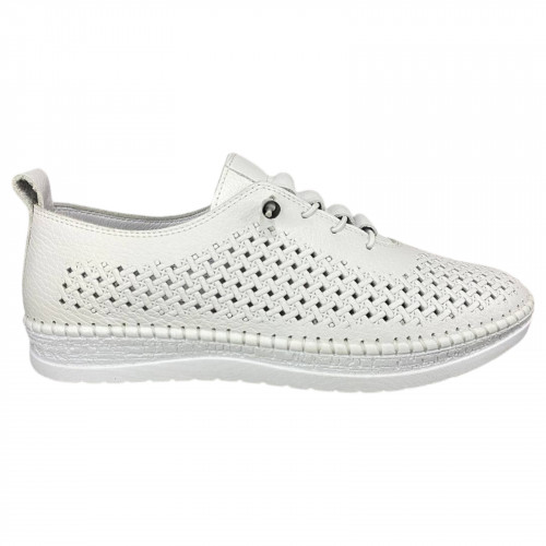 Мокасини жіночі шкіряні ATO (LONZA,ALLSY) 1800 05 білі 