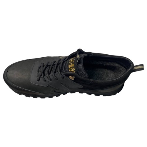 Кроссовки мужские кожаные KONORS 155XXL/067-109 черный мех