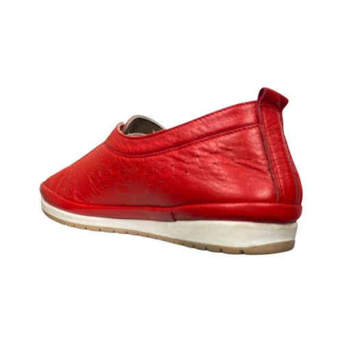 Мокасини жіночі шкіряні KEMER 777  W22 3 червоні