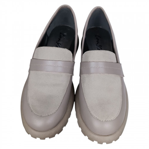 Лофери жіночі шкіряні LONYS 148 бежеві