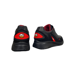 Кросівки чоловічі шкіряні DENAR AM 77 чорно червоні 