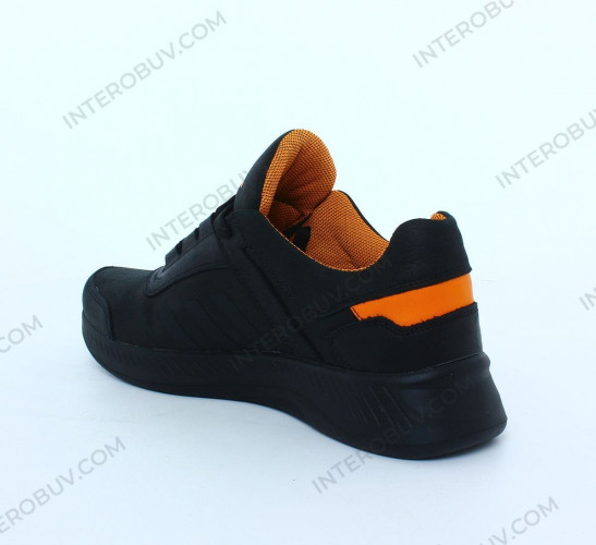 Кросівки Чоловічі шкіряні ENERGY A 7 707 чорний помаранч