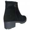 Ботинки женские замшевые ELVIX 3228 черный каблук мех 