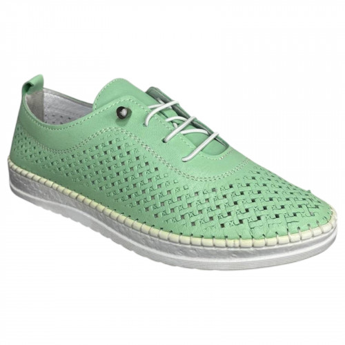 Мокасины женские кожаные ATO (LONZA,ALLSY) 1800 11 мята 