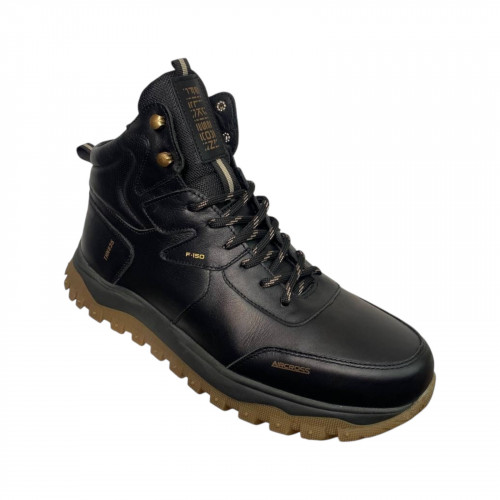 Кроссовки мужские кожаные KONORS 147 XXL/7-19 черный мех