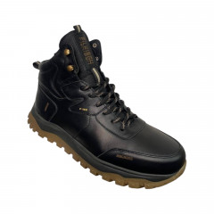 Кроссовки мужские кожаные KONORS 147 XXL/7-19 черный мех