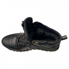 Кроссовки мужские кожаные KONORS 147 XXL/7-19 черный мех