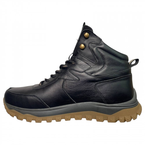 Кроссовки мужские кожаные KONORS 147 XXL/7-19 черный мех