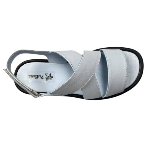 Босоножки женские кожаные PRELLESTA 4114 88 голубые