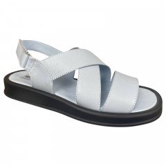 Босоножки женские кожаные PRELLESTA 4114 88 голубые 