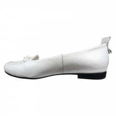 Балетки женские кожаные MADAM 2232 белые