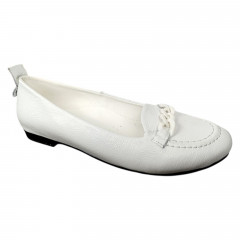 Балетки женские кожаные MADAM 2232 белые