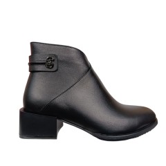 Черевики жіночі шкіряні ILONA 854/456 01 чорні байка