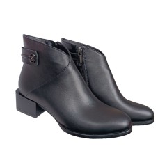 Черевики жіночі шкіряні ILONA 854/456 01 чорні байка