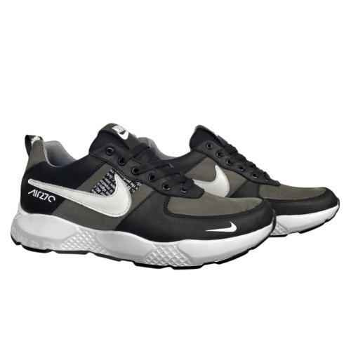 Кросівки чоловічі шкіряні DENAR N13K чорно/сірі