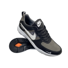 Кросівки чоловічі шкіряні DENAR N13K чорно/сірі