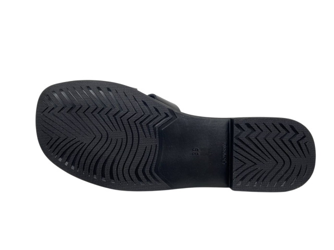 Шлепки женские кожаные FOOT STEP 217 01 черные