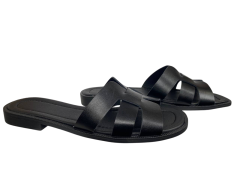 Шлепки женские кожаные FOOT STEP 217 01 черные