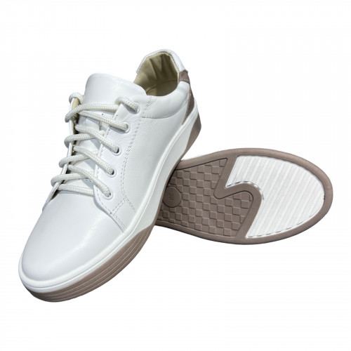 Кеды Женские кожаные ELVIX 027-1 бежевый визон