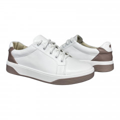 Кеды Женские кожаные ELVIX 027-1 бежевый визон