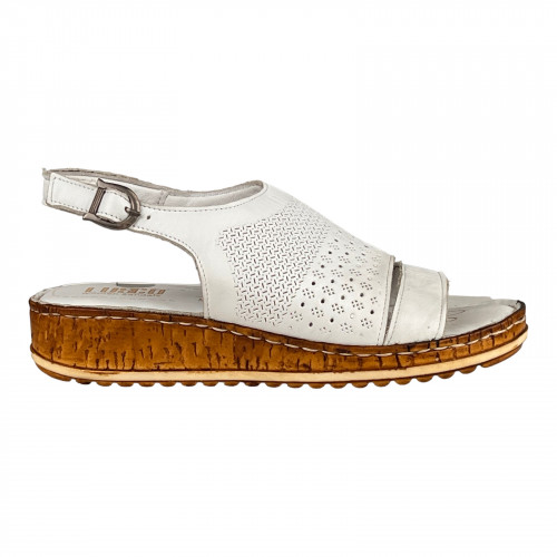 Босоножки Женские кожаные LUSCO 26740 белый