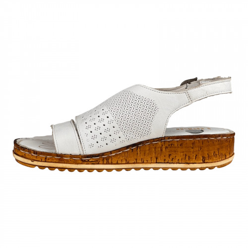 Босоножки Женские кожаные LUSCO 26740 белый