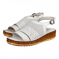 Босоножки Женские кожаные LUSCO 26740 белый