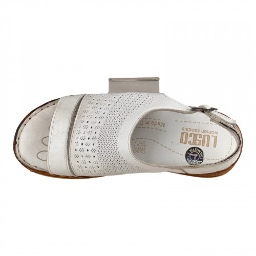 Босоножки Женские кожаные LUSCO 26740 белый