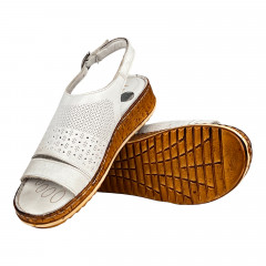 Босоножки Женские кожаные LUSCO 26740 белый