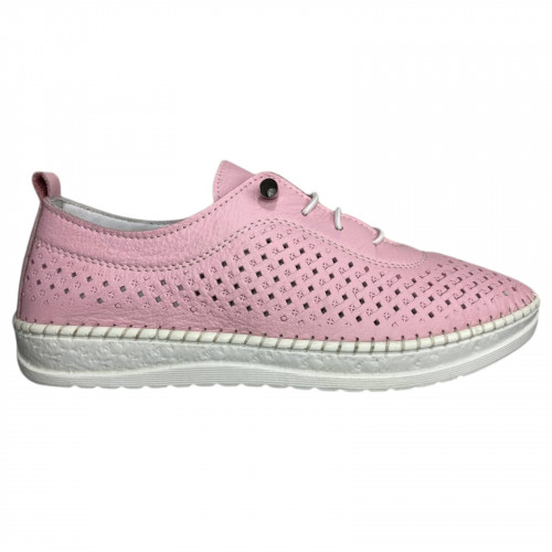 Мокасины женские кожаные ATO (LONZA,ALLSY) 1800 06 пудра