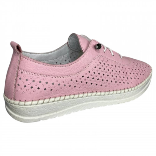 Мокасины женские кожаные ATO (LONZA,ALLSY) 1800 06 пудра