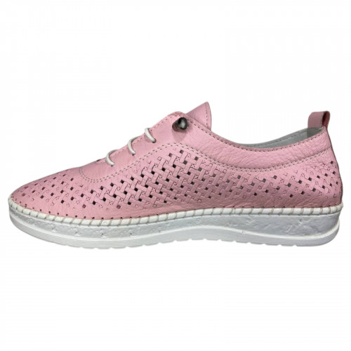 Мокасины женские кожаные ATO (LONZA,ALLSY) 1800 06 пудра