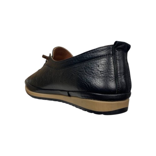 Мокасини жіночі шкіряні KEMER 777 чорні