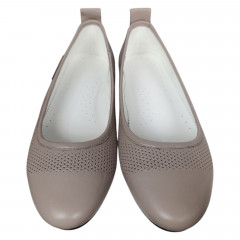 Балетки женские кожаные MADAM 2233 бежевые