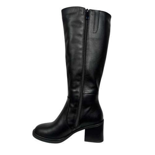 Чоботи жіночі шкіряні SCORPION 1501 чорні євро хутро