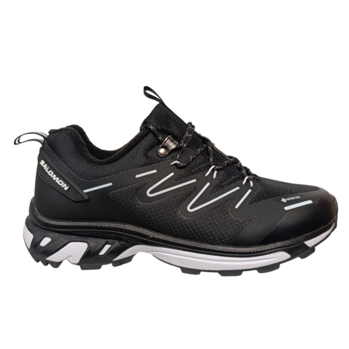 Кроссовки мужские кожаные SALOMON A9115-5 termo черно+белые