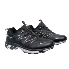 Кроссовки мужские кожаные SALOMON A9115-5 termo черно+белые