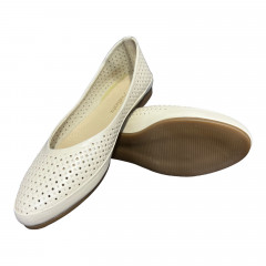 Лодочки Женские кожаные PRELLESTA 405 04 бежевый