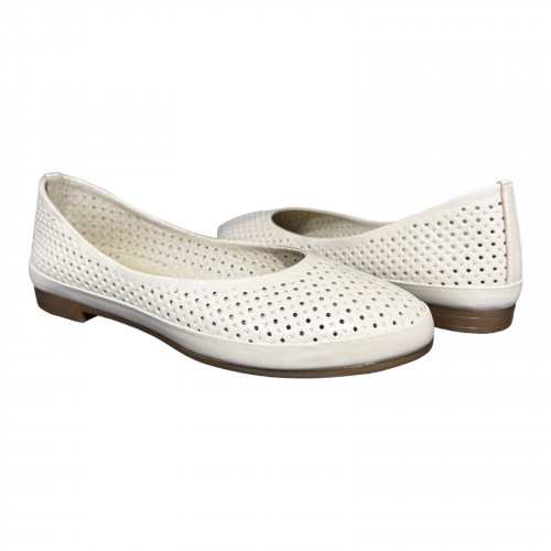 Лодочки Женские кожаные PRELLESTA 405 04 бежевый