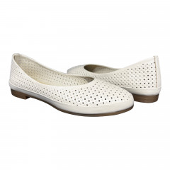 Лодочки Женские кожаные PRELLESTA 405 04 бежевый