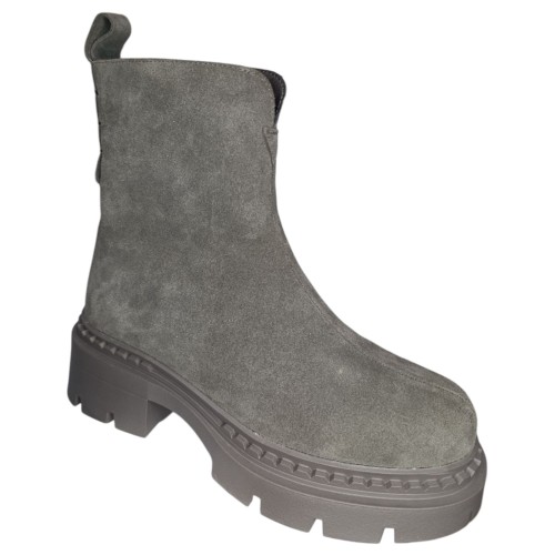 Ботинки женские замшевые BODRUM RF9076 серый мех