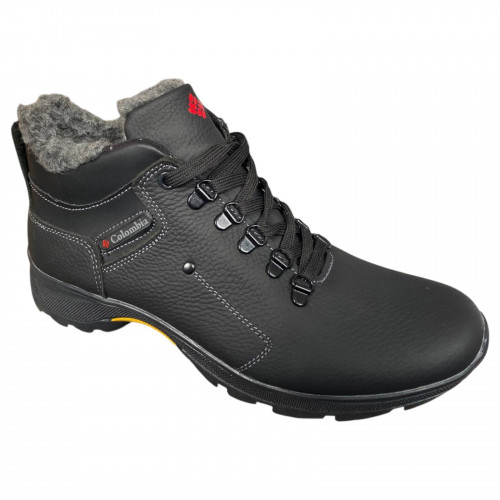 Ботинки мужские кожаные LORD Б 101 черный мех