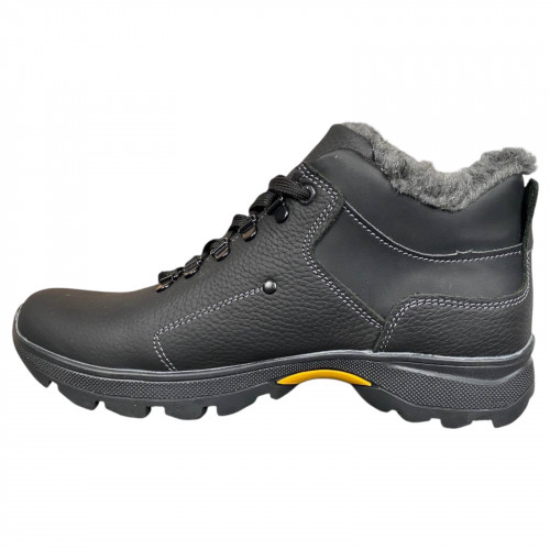 Ботинки мужские кожаные LORD Б 101 черный мех