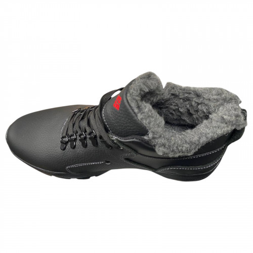 Ботинки мужские кожаные LORD Б 101 черный мех