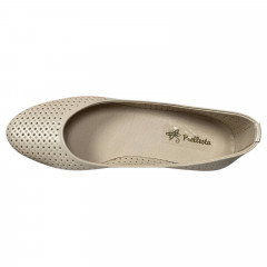 Балетки женские кожаные PRELLESTA 411 88 бежевые