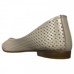 Балетки женские кожаные PRELLESTA 411 88 бежевые