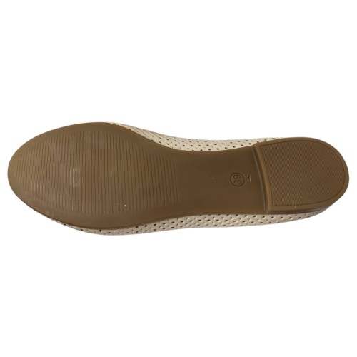 Балетки женские кожаные PRELLESTA 411 88 бежевые